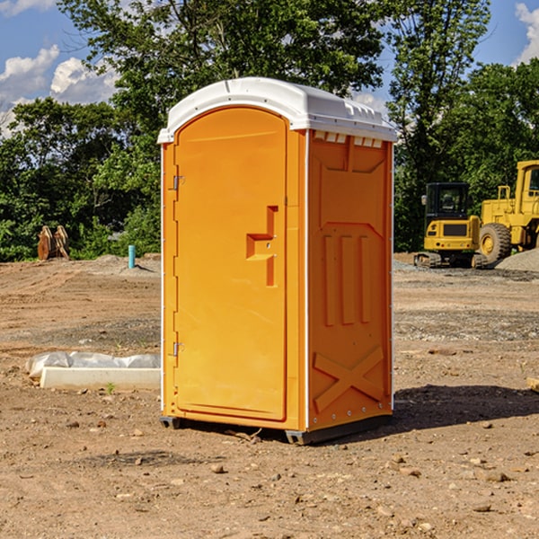 can i customize the exterior of the porta potties with my event logo or branding in Rayle